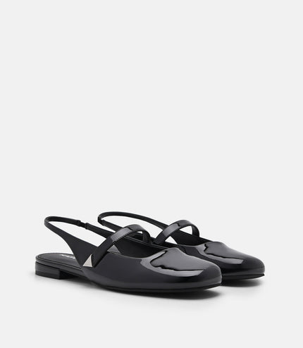 Tria Slingback Mules - Black