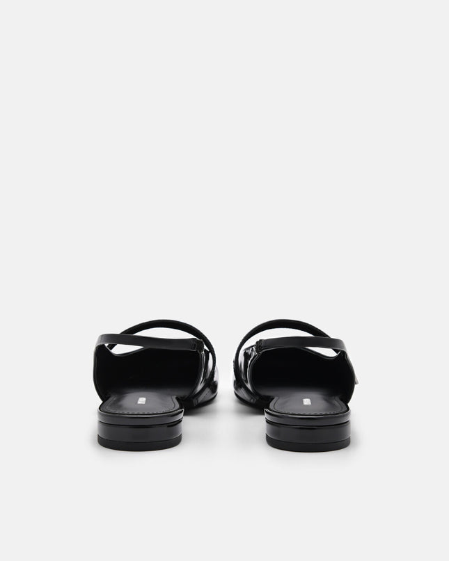 Tria Slingback Mules - Black