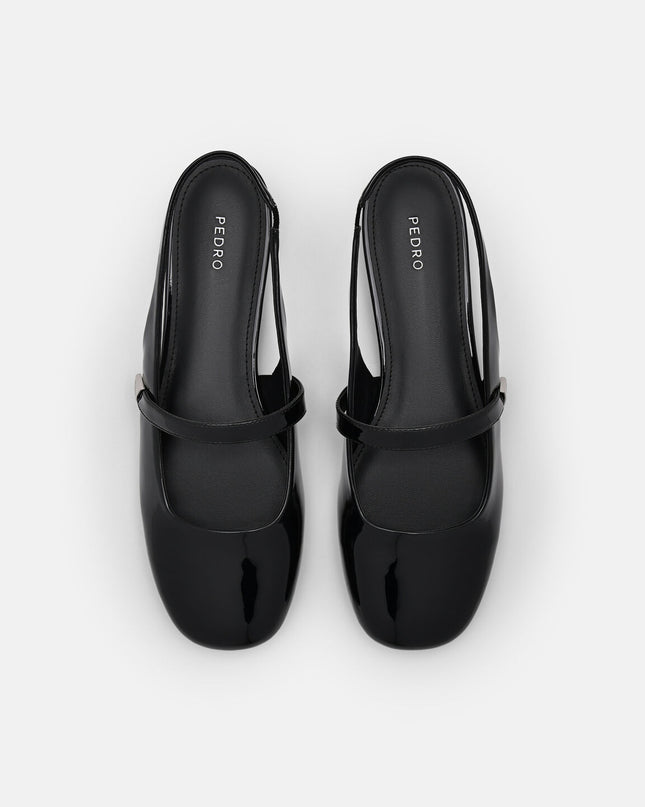 Tria Slingback Mules - Black