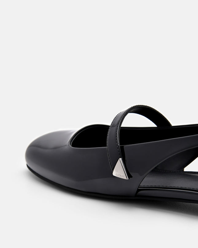 Tria Slingback Mules - Black