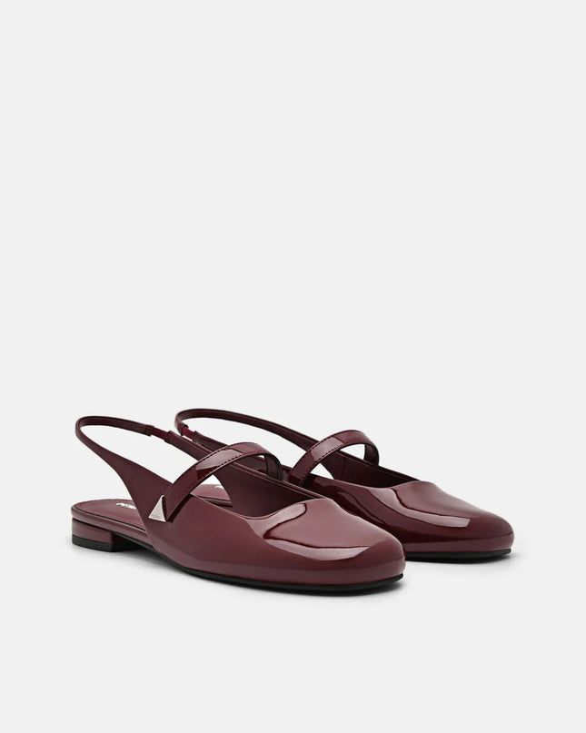 Tria Slingback Mules - Wine