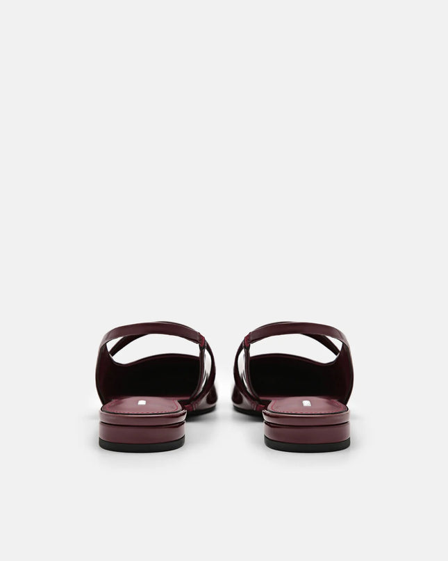 Tria Slingback Mules - Wine