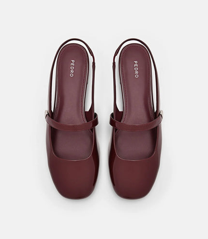 Tria Slingback Mules - Wine