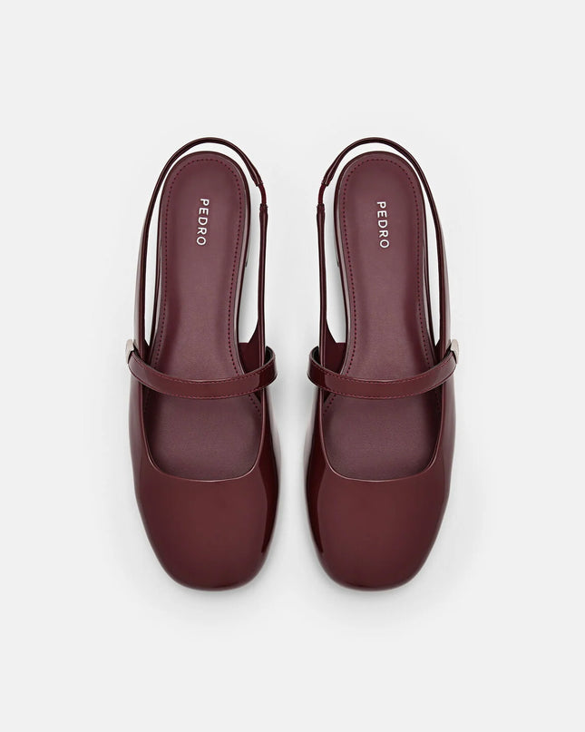 Tria Slingback Mules - Wine