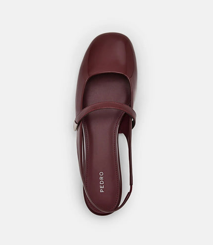 Tria Slingback Mules - Wine