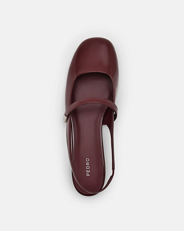 Tria Slingback Mules - Wine