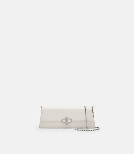 PEDRO Icon Leather Clutch Bag - Chalk