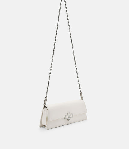 PEDRO Icon Leather Clutch Bag - Chalk