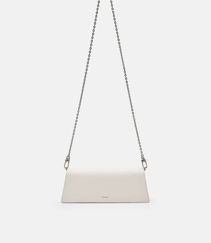 PEDRO Icon Leather Clutch Bag - Chalk