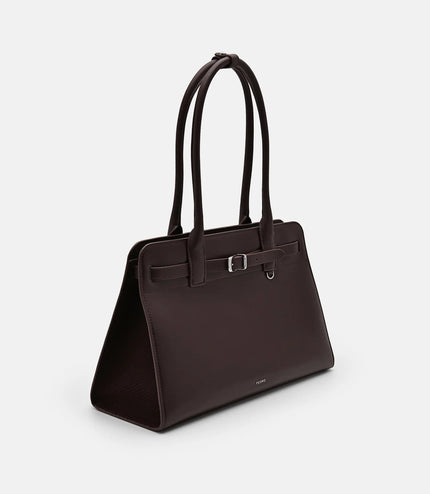 PEDRO Studio Phoebe Leather Tote Bag - Dark Brown