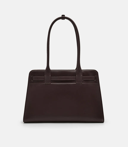 PEDRO Studio Phoebe Leather Tote Bag - Dark Brown
