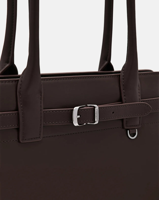 PEDRO Studio Phoebe Leather Tote Bag - Dark Brown