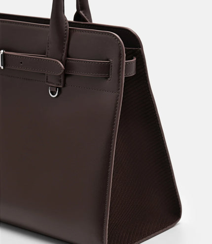 PEDRO Studio Phoebe Leather Tote Bag - Dark Brown