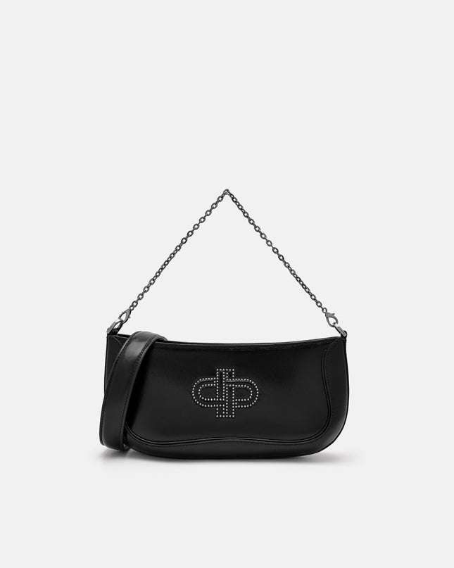 PEDRO Icon Oiled Leather Studded Shoulder Bag - Black