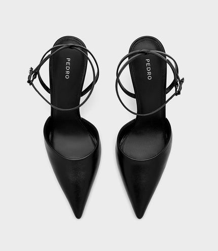 PEDRO Icon Leather Heel Pumps - Black