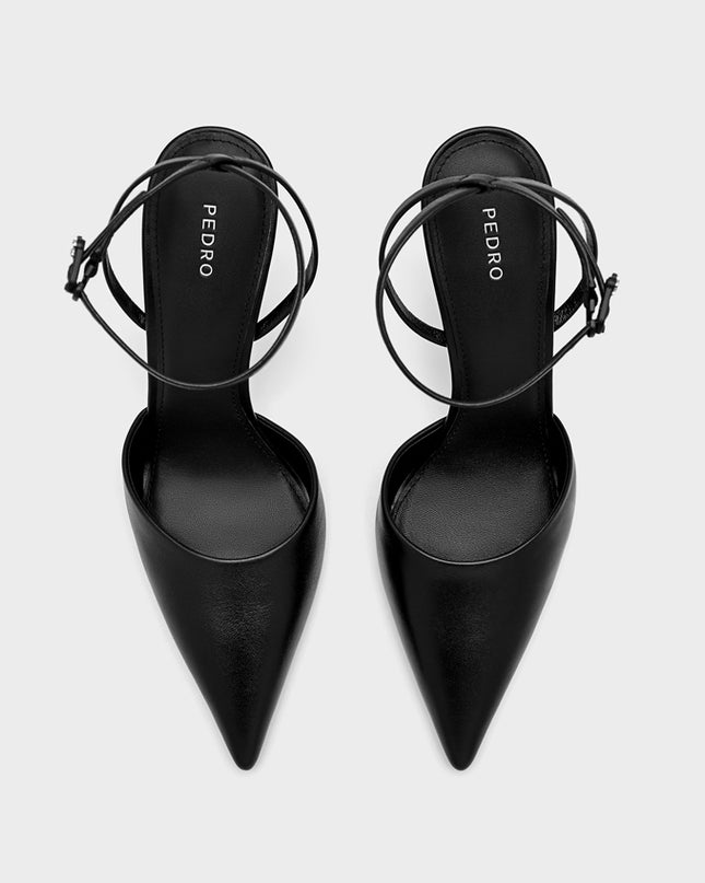 PEDRO Icon Leather Heel Pumps - Black