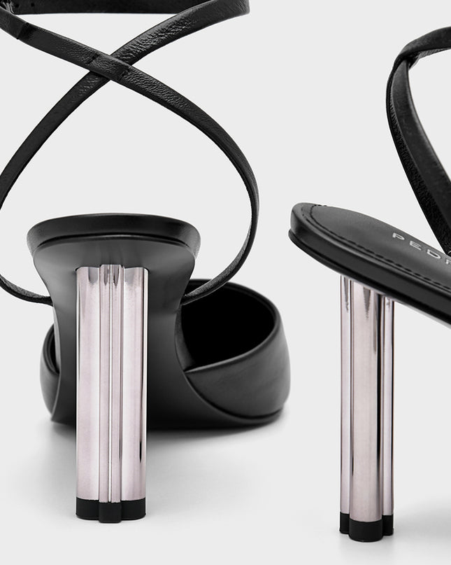 PEDRO Icon Leather Heel Pumps - Black