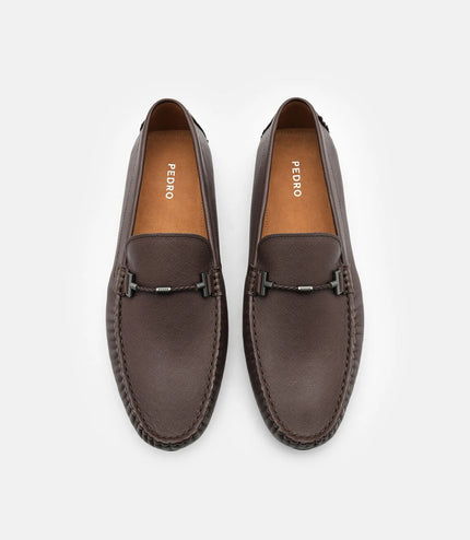 Suede Leather Moccasins - Dark Brown