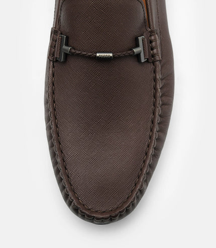 Suede Leather Moccasins - Dark Brown