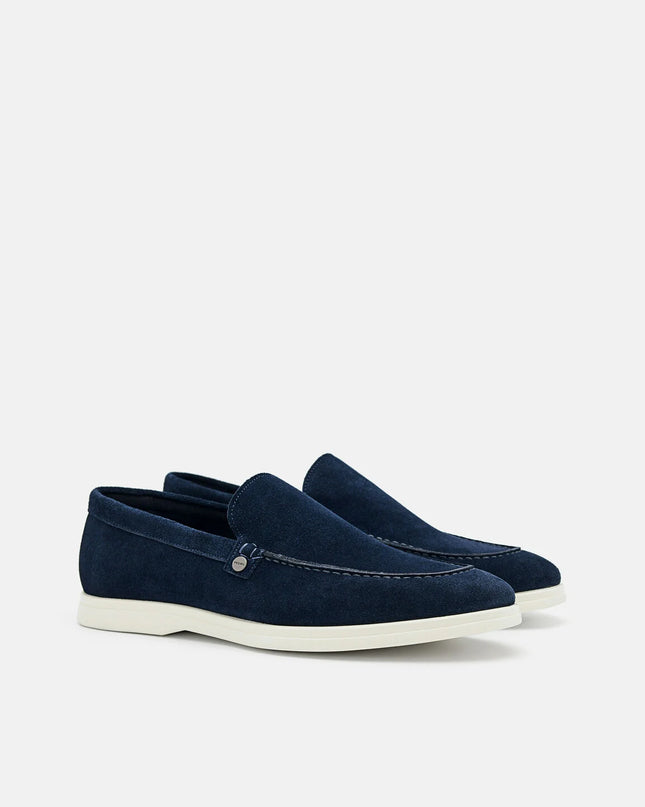 Oliver Leather Loafers - Navy