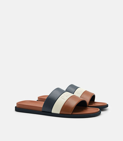 Banded Slide Sandals - Multi
