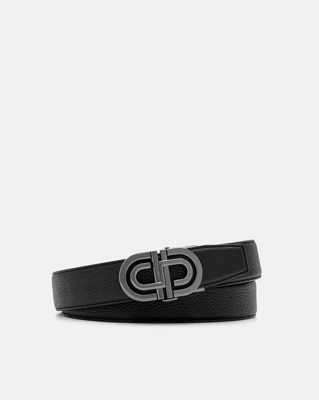 PEDRO Icon Tumbled Leather Automatic Belt - Black
