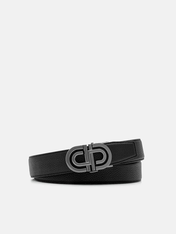 PEDRO Icon Tumbled Leather Automatic Belt - Black