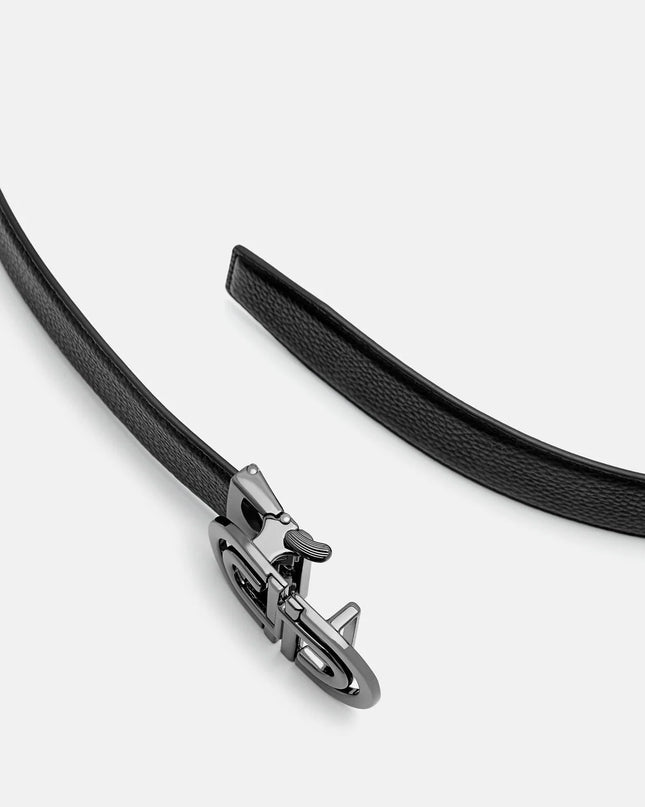 PEDRO Icon Tumbled Leather Automatic Belt - Black
