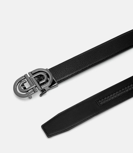 PEDRO Icon Tumbled Leather Automatic Belt - Black