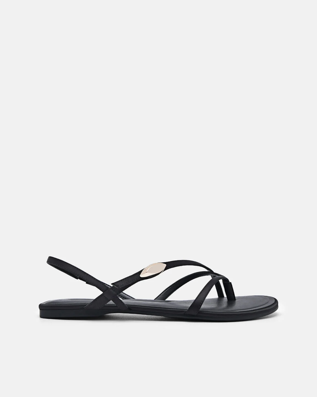 Strappy Slingback Sandals - Black