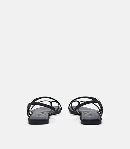 Strappy Slingback Sandals - Black