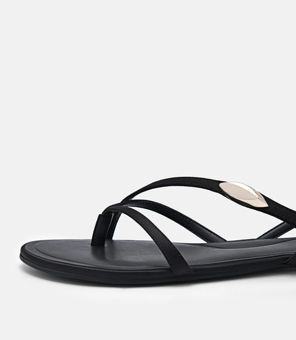 Strappy Slingback Sandals - Black