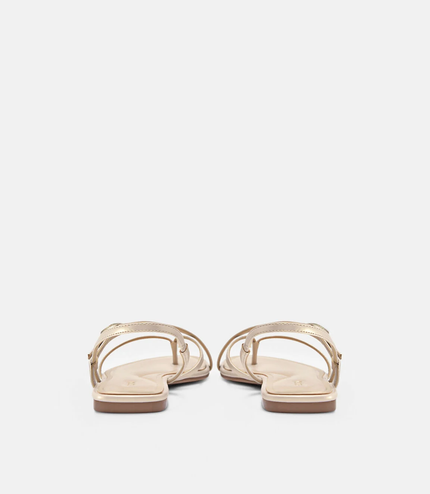 Strappy Slingback Sandals - Champagne