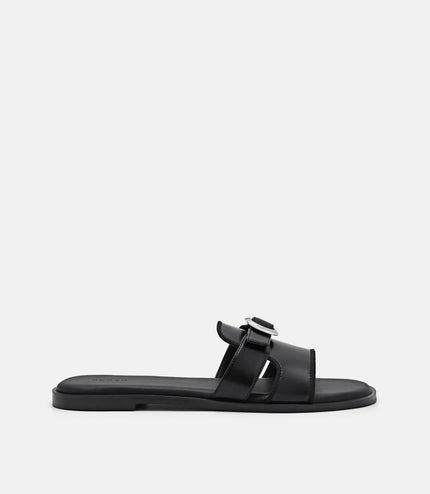 Bridget Slide Sandals - Black
