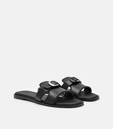 Bridget Slide Sandals - Black