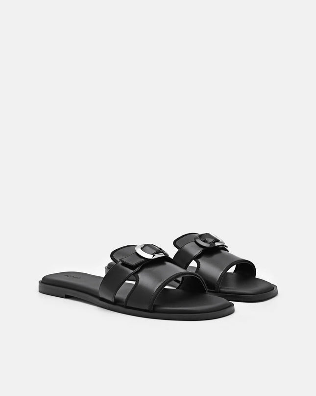 Bridget Slide Sandals - Black
