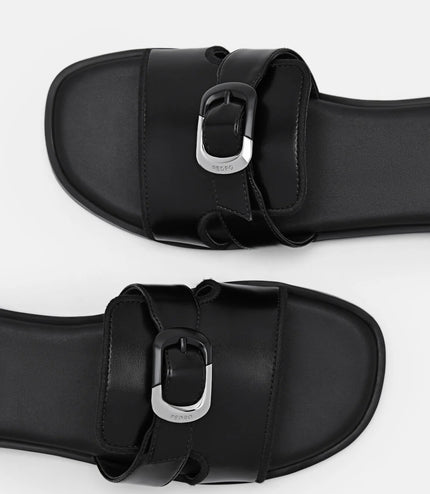 Bridget Slide Sandals - Black