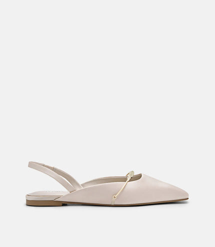Mira Slingback Mules - Champagne