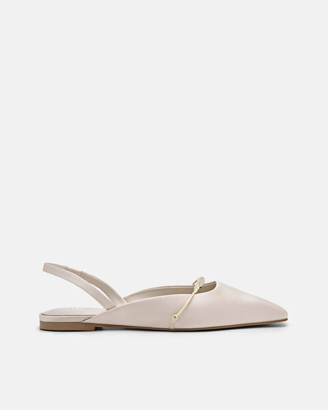 Mira Slingback Mules - Champagne