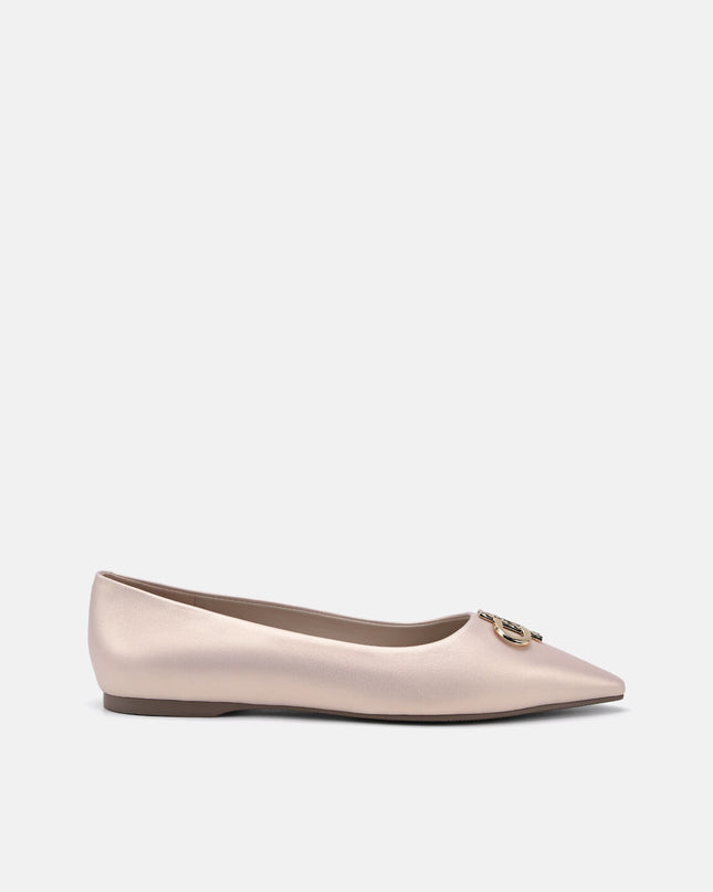 PEDRO Icon Leather Ballerina Pumps - Champagne