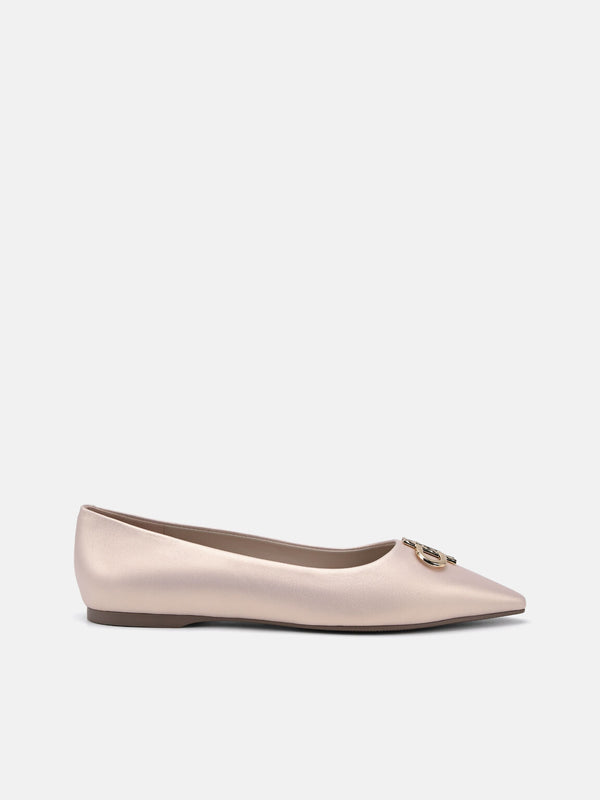 PEDRO Icon Leather Ballerina Pumps - Champagne