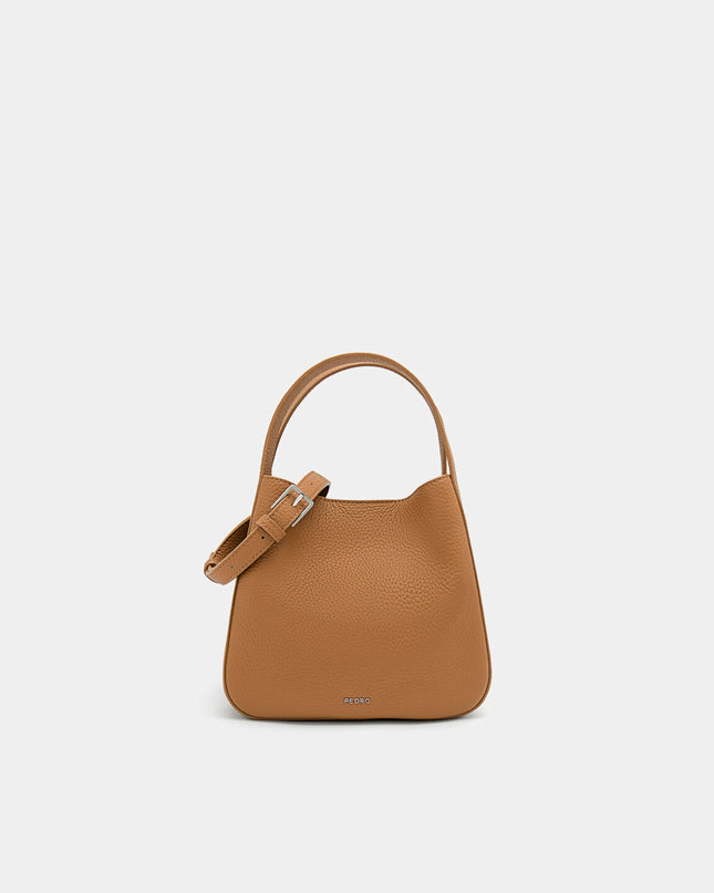 Demi Leather Bucket Bag - Cognac