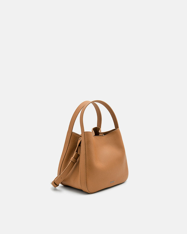 Demi Leather Bucket Bag - Cognac