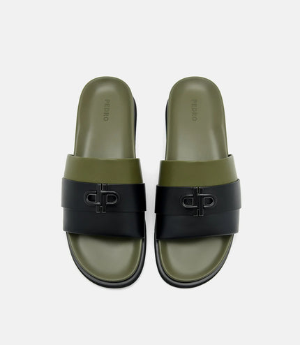 PEDRO Icon Slide Sandals - Military Green