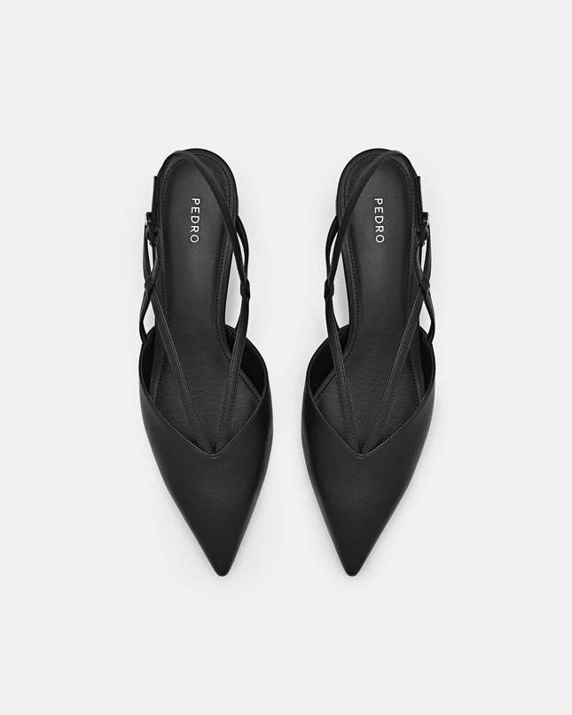 Strappy Slingback Pumps - Black