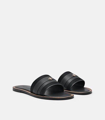 Icon Slide Sandals - Black