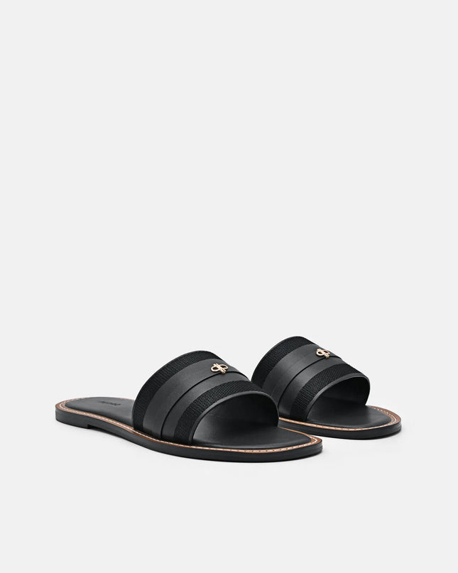 Icon Slide Sandals - Black