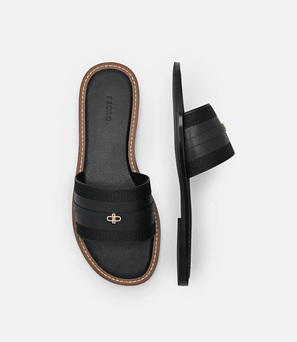 Icon Slide Sandals - Black