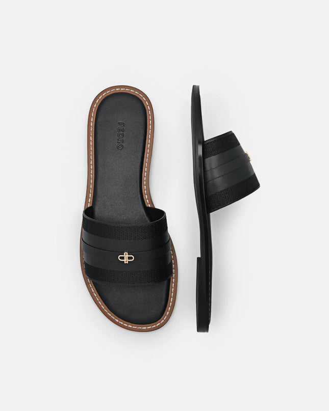 Icon Slide Sandals - Black
