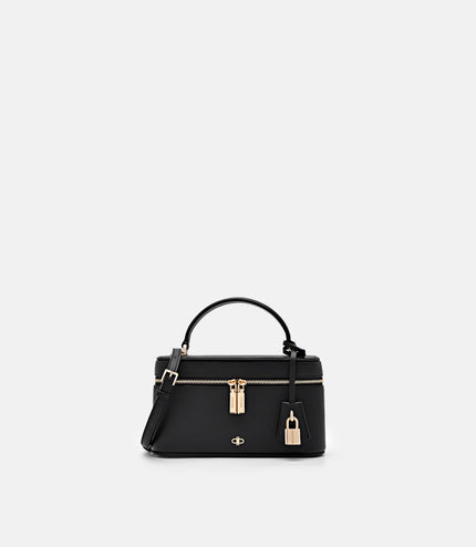Ari Leather Shoulder Bag - Black